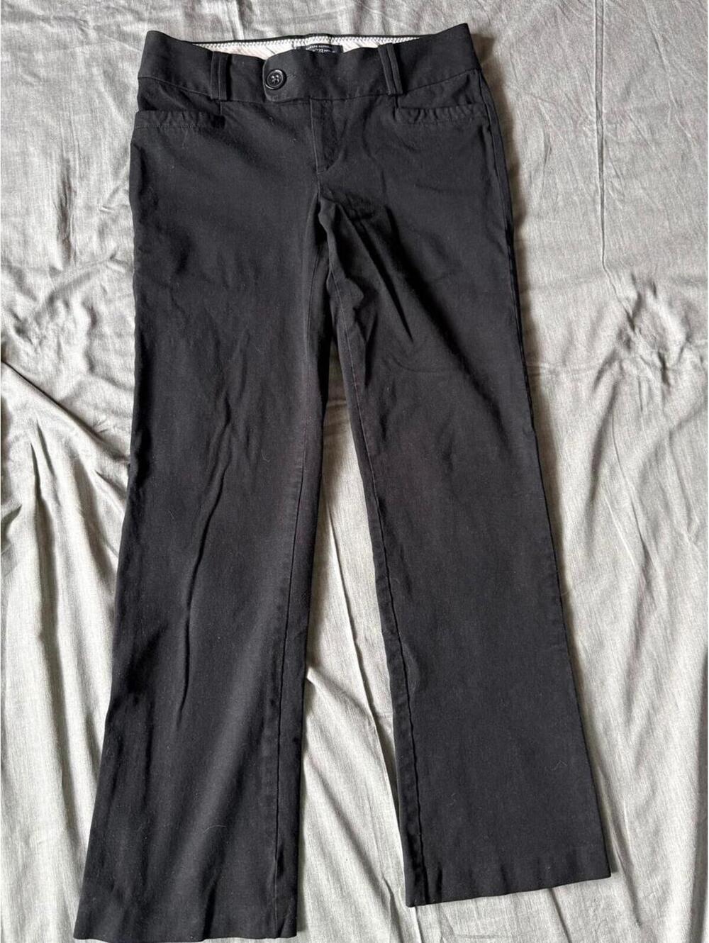 Banana Republic Martin Fit Pants Size 10L Black Gray Bootcut Career Trouser